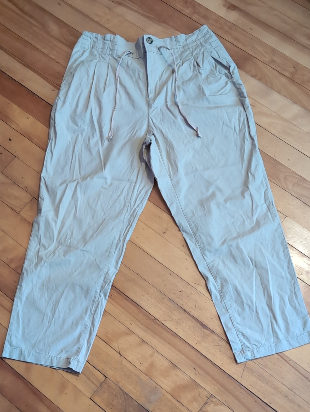 Reitmans Light Beige Drawstring Chinos Cotton Zipper 10